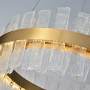 GobekUsa Golden Crystal Chandelier LED Pendant Light - Luxury Modern Glass Lighting