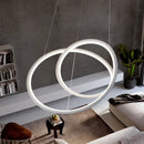 GobekUsa Kepler Round LED Chandelier for Living Room Decor White Pendant Lamp