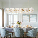 GobekUsa LED Glass Petal Chandeliers: Luxury Modern Hanging Lamps for Dining Table