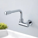 GobekUsa Black Wall-Mounted Kitchen Faucet Single Cold Single Hole Rotation Tap
