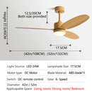 GobekUsa 52" Modern DC Ceiling Fan with Remote Control for Home and Restaurant