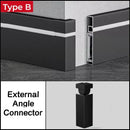 GobekUsa LED Skirting Aluminum Profiles: Brushed Gold/Black, Conner Baseboard, Diffuser, Stair, Floor, Wall Decor