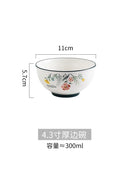 GobekUsa Bone China Rice Noodles Bowl and Dinner Plate Set
