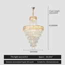 GobekUsa Crystal Chandelier Art Living Room Lighting for Duplex Buildings and High-End Restaurants