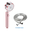 GobekUsa Double Panel Turbo Shower Head with Spiral Water Flow and One Key Stop
