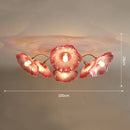 GobekUsa Lotus Leaf Glass Ceiling Chandelier with E14 Bulb