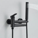 GobekUsa Black Wall Mounted Waterfall Bathtub Faucet for Embedded In-wall Tub Shower System