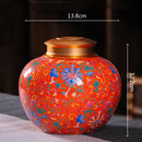 GobekUsa Enamel Tea Pot Ceramic Storage Jar - Airtight Coffee Container