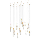 GobekUsa Gold Crystal Pendant Light: European Luxury LED Bar Lamp