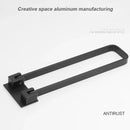GobekUsa Black Aluminum Bathroom Towel Rack - Single Layer Wall Mounted Towel Bar