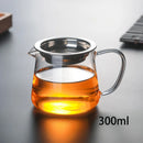 GobekUsa Glass Tea Pot Set with Infuser - Heat-Resistant Teapot & Fair Cup - Puer Tea Brewing Kit