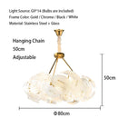 GobekUsa LED Glass Petal Chandeliers: Luxury Modern Hanging Lamps for Dining Table