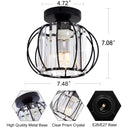 GobekUsa Crystal Ceiling Light Fixture E26 E27 Modern Glod Black Chandelier