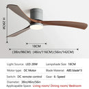 GobekUsa 46" Modern Black Ceiling Fan with Remote Control and LED Light