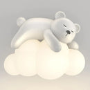GobekUsa Cute Polar Bear Cloud Wall Lamp for Kids Bedroom Décor