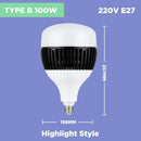 GobekUsa 220V E27 LED Bulb: High Power 30W-150W LED Light for Garage Warehouse