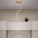 GobekUsa Crystal Bubble Chandelier for Living, Dining, Bedroom - Modern Stairwell Design