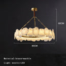 GobekUsa Brass Marble Ceiling Chandelier: Modern Living Room Dining Table Hanging Lamp