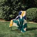 GobekUsa Leaf Jacquard Knitted Blanket - Soft Cotton Fluffy Blanket for Living Room, Sofa, Bed