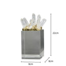 GobekUsa Crystal Stone Marble Ornament | Clear Natural Decorative Figurines for Home Decor