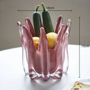 GobekUsa Geometric Bud Glass Vase for Home Decoration and Storage