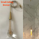 Post-Modern Crystal Teardrop Glass Pendant Light