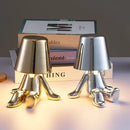 GobekUsa Little Golden Man Table Lamp - Art Decor Night Light for Living Room and Children's Room