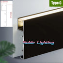 GobekUsa 5cm LED Aluminium Profile Baseboard for Surface Mounted Linear Lighting