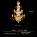 GobekUsa Luxe Crystal Chandelier: Elegant Copper Living Room Dining Candle Light
