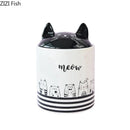 GobekUsa Black Cat Ceramic Jewelry Box Cosmetic Jar Aroma Can Candy Pots