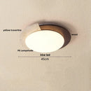 GobekUsa LED Ceiling Light Fixture Yellow Stone White PE Shade Plafond Lamp