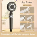 GobekUsa Black Gas Rain Mist Shower Head for High Water Pressure and Polished Look