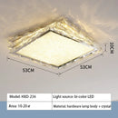 GobekUsa Crystal Ceiling Lamp: Modern Gold Light Luxury LED Square Chrome Indoor Lighting