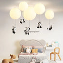 GobekUsa Kids Cartoon Panda Polar Bear Ceiling Light Chandelier for Boys and Girls' Bedroom