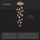 GobekUsa LED Staircase Chandelier: Modern Loft Lighting Fixture for Living & Dining Room