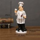 GobekUsa Bearded Chef Resin Figure Sculpture Modern Kitchen Desk Decor Ornaments