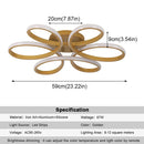 GobekUsa Gold Flower Acrylic Pendant Chandelier - Modern LED Ceiling Light