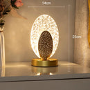 GobekUsa Crystal LED Table Lamp with Touch Control and Remote for Bedroom and Living Room