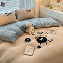 GobekUsa Cartoon Pattern Embroidered Bedding Sets: Cozy, Soft, and Breathable for Kids and Adults