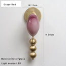 GobekUsa Brass Curve Glass Wall Lamp Bedside Lamps Luxury Wall Mounted Lighting