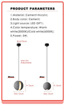 GobekUsa Industrial Cement Pendant Lights - Retro Moon Star Chandelier Fixture