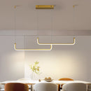 Modern Gold Linear LED Pendant Light