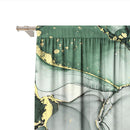 GobekUsa Green Marble Rod Pocket Curtains for Home Decoration