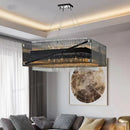 GobekUsa Crystal Glass Pendant Chandelier for Luxe Dining Room Decor