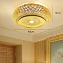 GobekUsa Gloss Bamboo Art Rattan Ceiling Light Shade Chandelier Fixtures