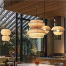 GobekUsa Japanese Wabi Sabi Fabric Pendant Light: Traditional and Creative Lighting for Dining Room