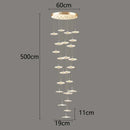 GobekUsa Crystal Chandelier Stair Pendant Lamp Living Room Pendant Lights Interior Lighting