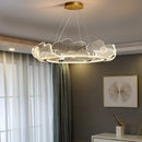 GobekUsa LED Lotus Leaf Ceiling Chandeliers Modern Living Dining Room Pendant Light Fixtures