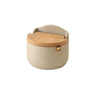 GobekUsa Ceramic Seasoning Jar Set with Bamboo Lid and Spoon