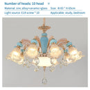 GobekUsa Duplex Ceramic Crystal Pendant Lamp for Modern European Style Living Room